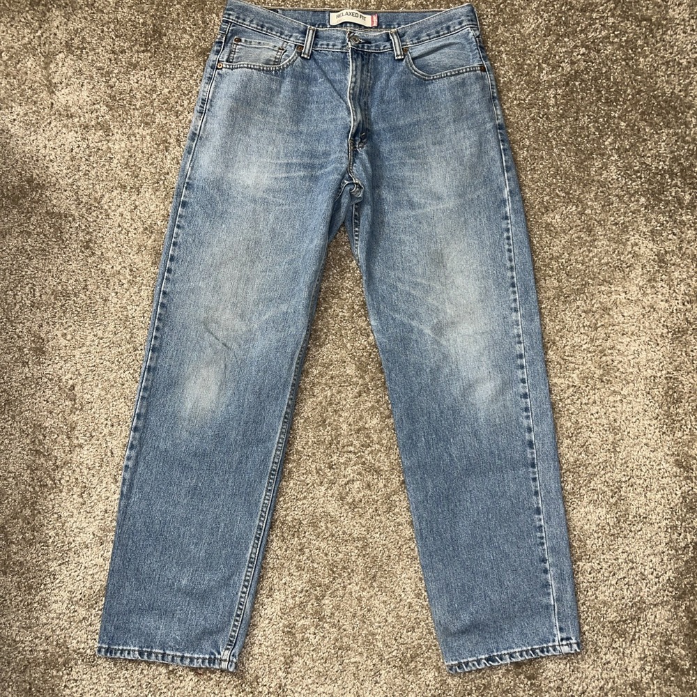 Vintage Levi's 550 Men's Relaxed Fit Jeans Blue 100% Cotton Baggy Y2K W34 L32